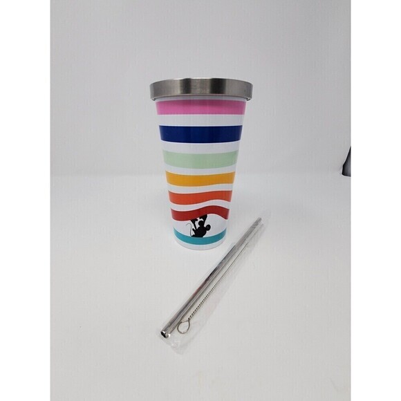 DISNEY X TARGET STAINLESS STEEL TUMBLER COFFEE WATER CUP RAINBOW MICKEY MOUSE - Picture 2 of 12